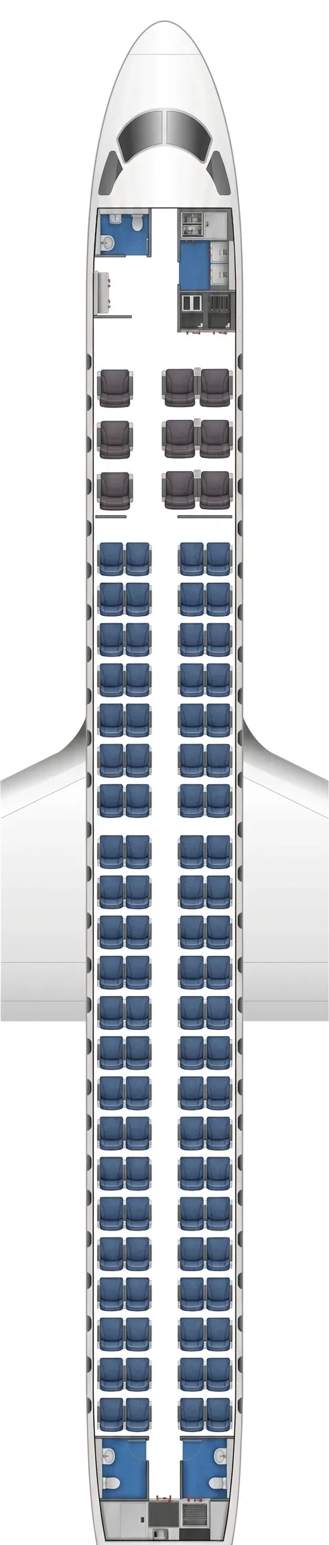 Qantas Embraer 190 seat map