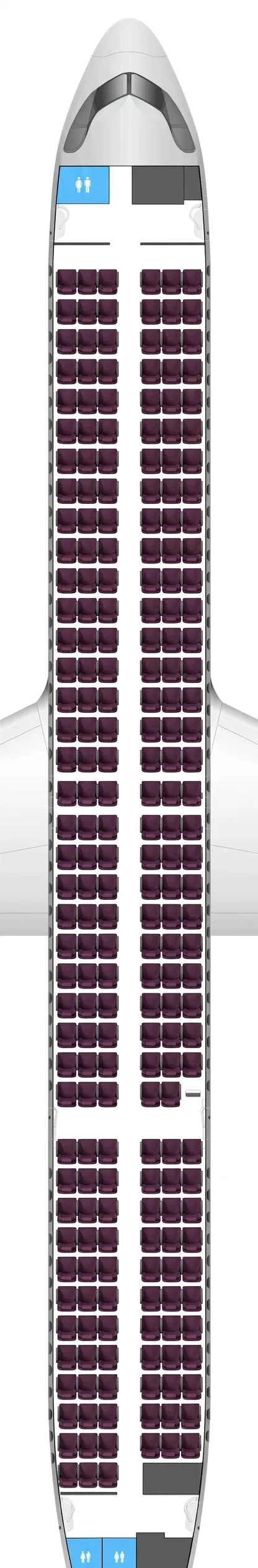 Qatar Airways Airbus A321neo seat map