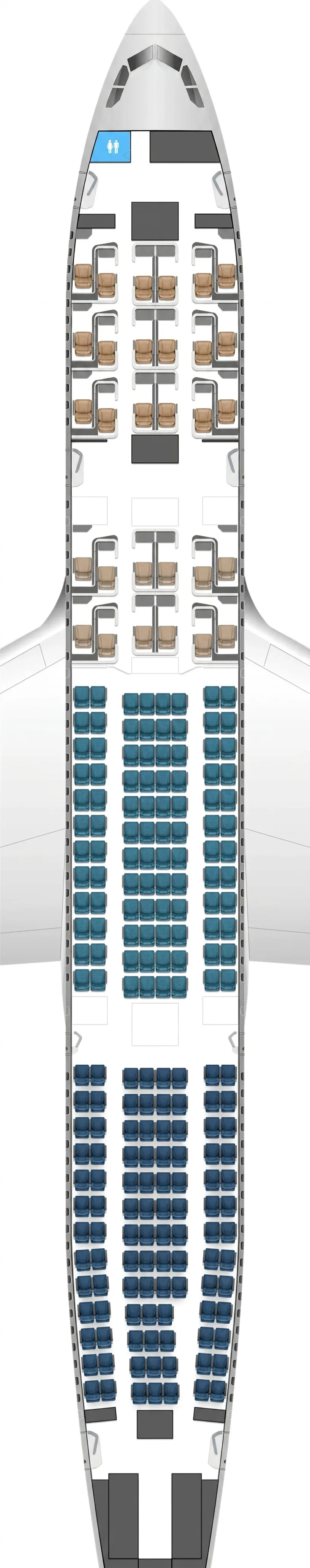 Qatar Airways Airbus A330-200 seat map