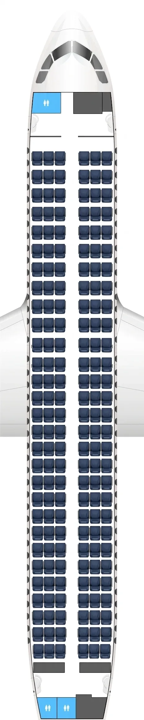 Atlantic Airways Airbus A320neo seat map