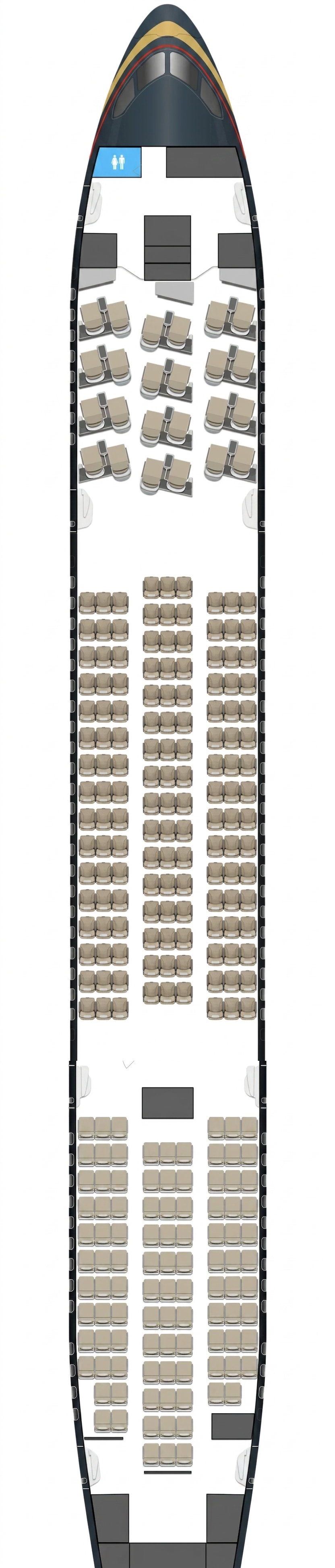 Royal Jordanian Boeing 787-8 seat map
