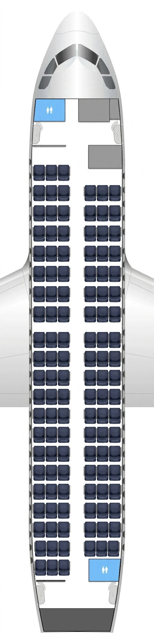 TAROM Airbus A318 seat map