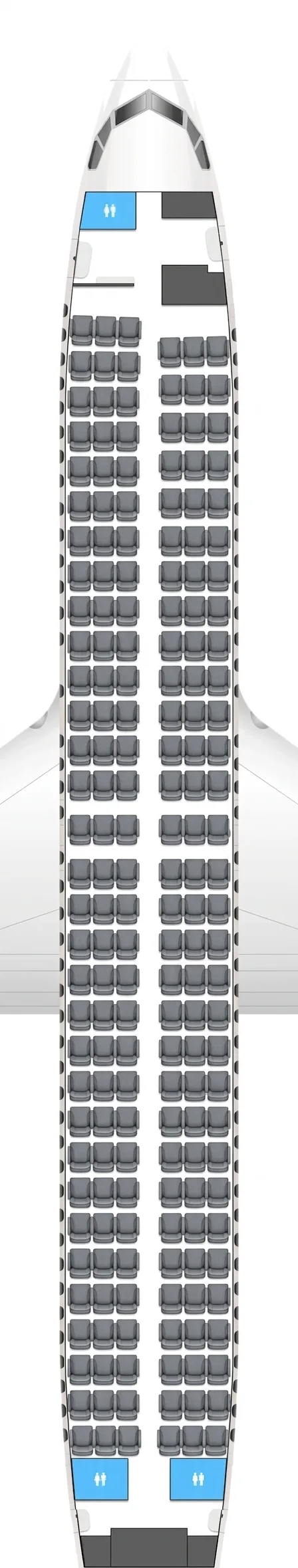 TAROM Boeing 737-800 seat map