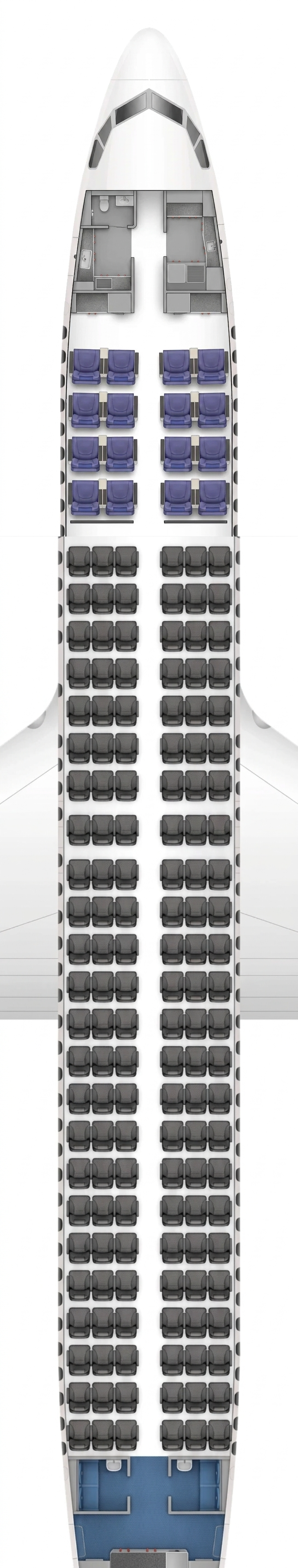 TAROM Boeing 737-800 seat map