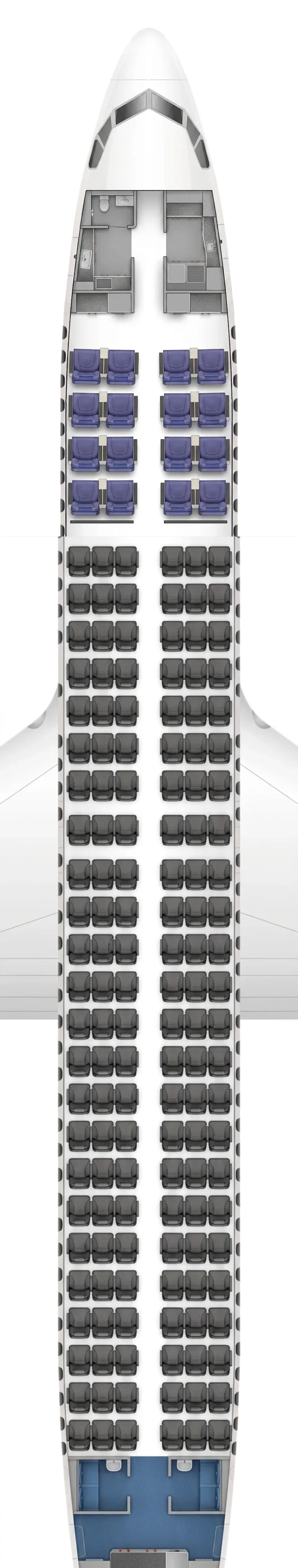 TAROM Boeing 737-800 seat map