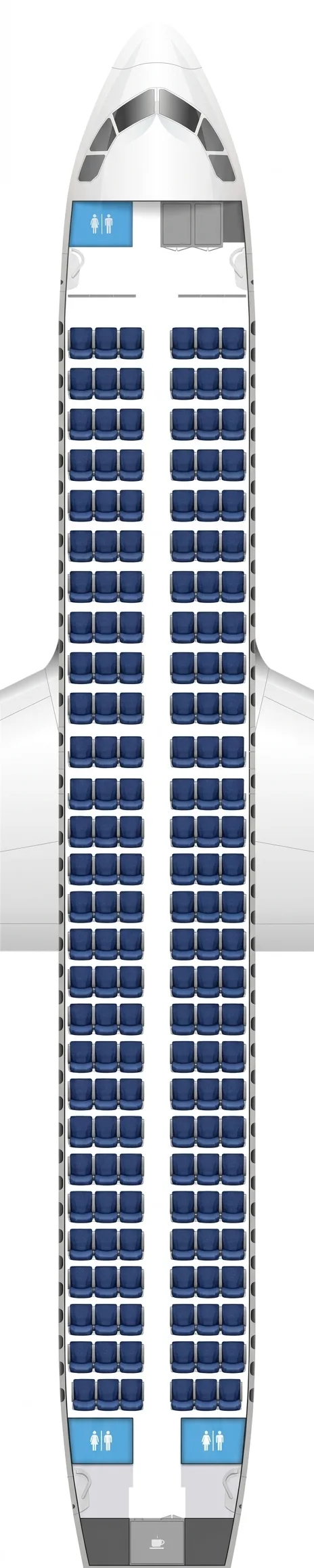 Azores Airlines Airbus A320 seat map