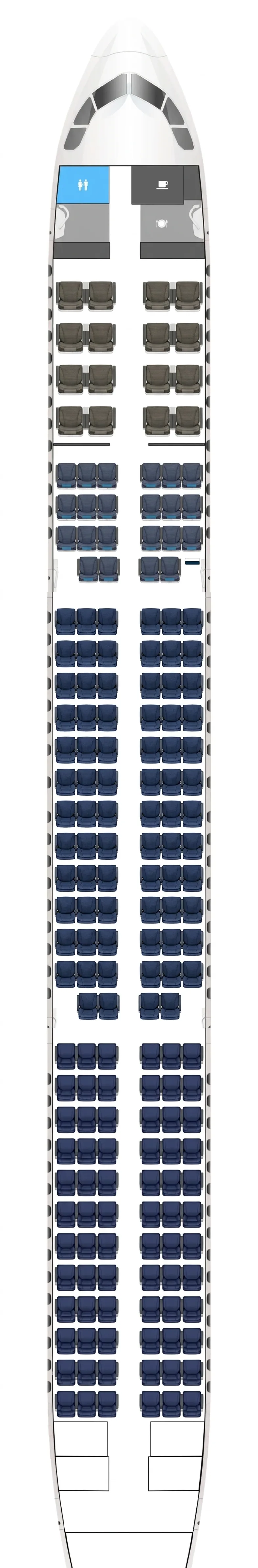Azores Airlines Airbus A321neo seat map