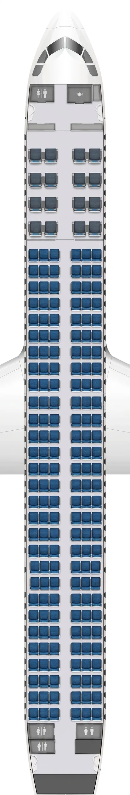 Azores Airlines Airbus A321LR seat map