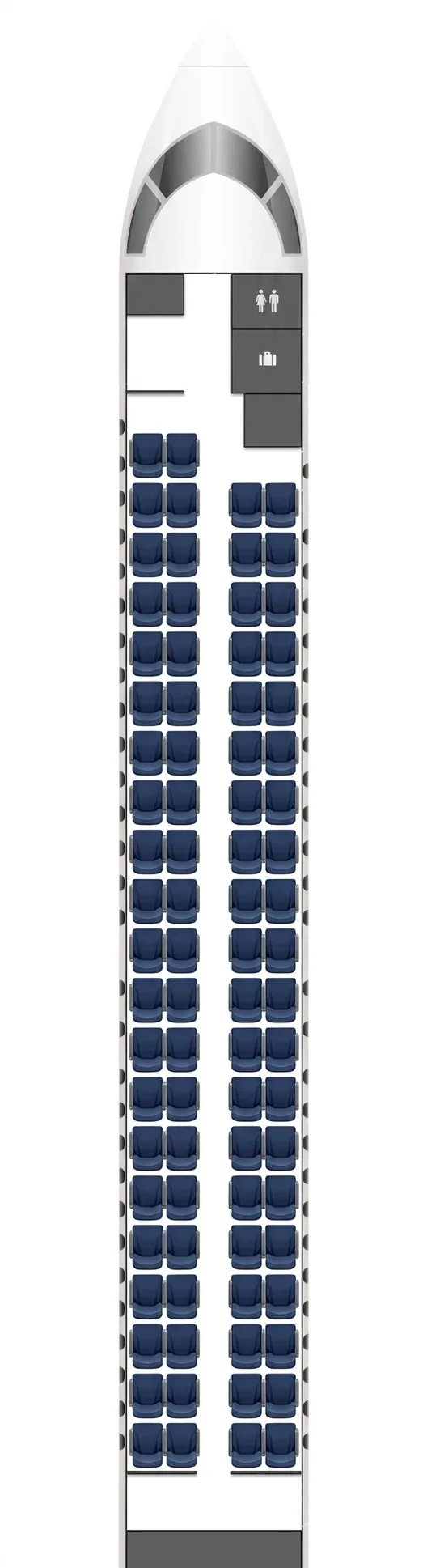 Azores Airlines DHC Q400 seat map