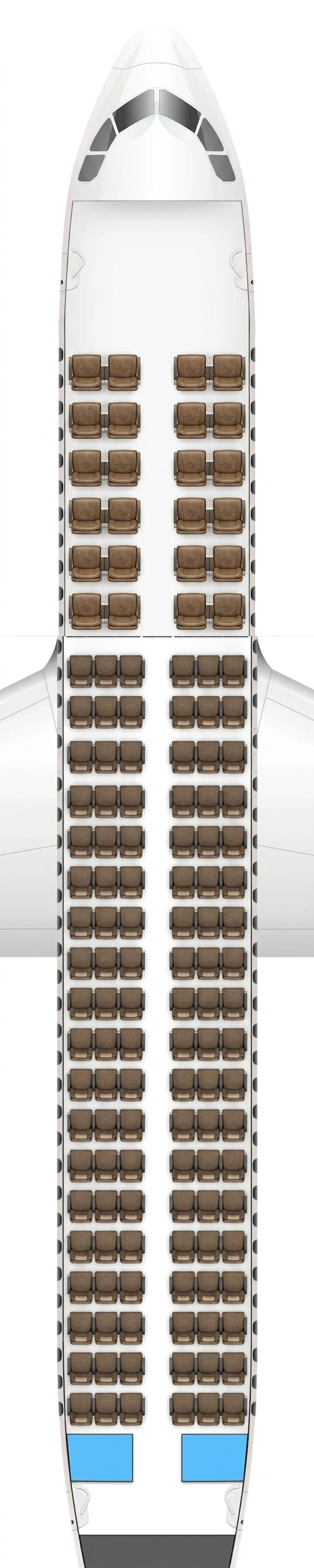South African Airways Airbus A320 seat map