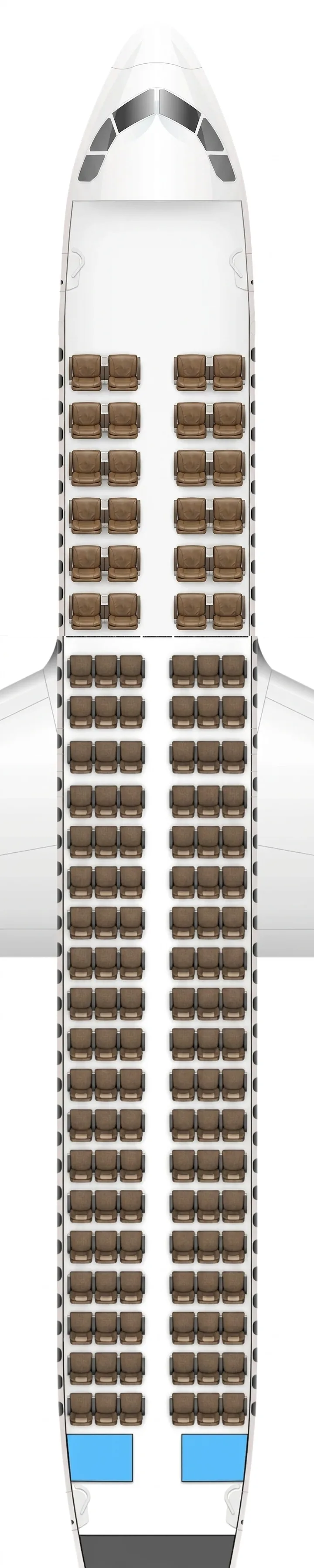 South African Airways Airbus A320 seat map