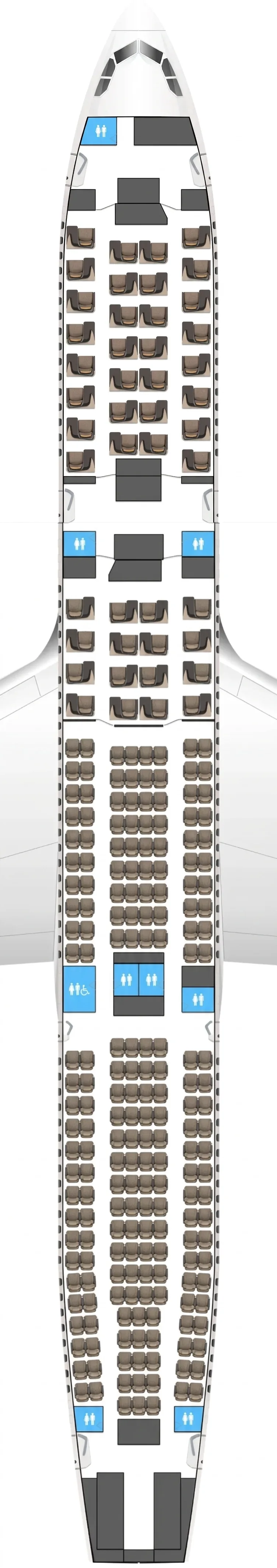 South African Airways Airbus A330-300 seat map
