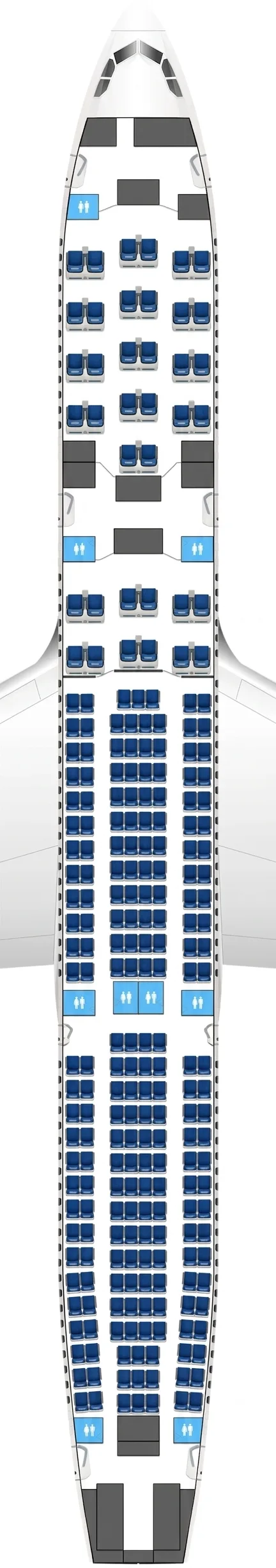 South African Airways Airbus A340-300 seat map