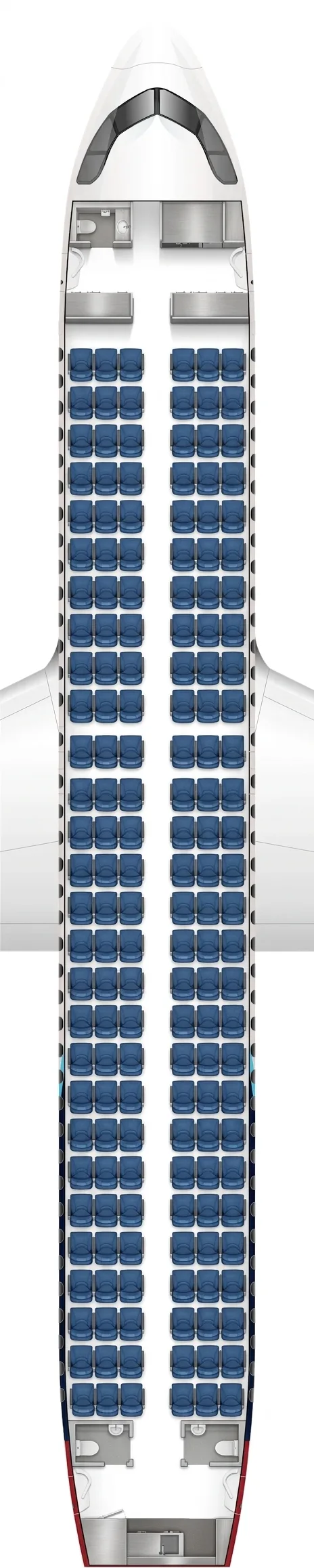 Aircalin Airbus A320neo seat map