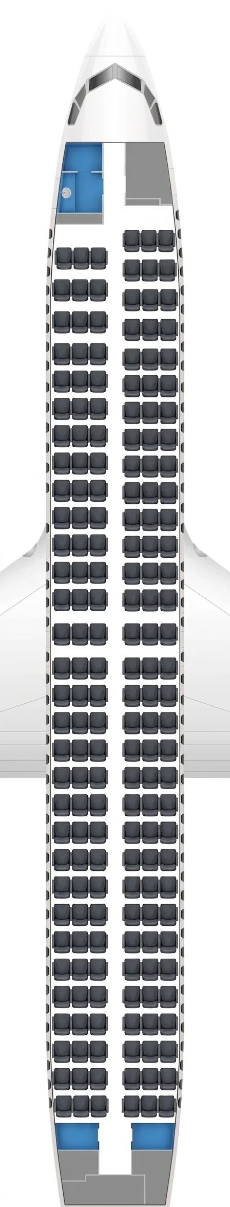SpiceJet Boeing 737-800 seat map