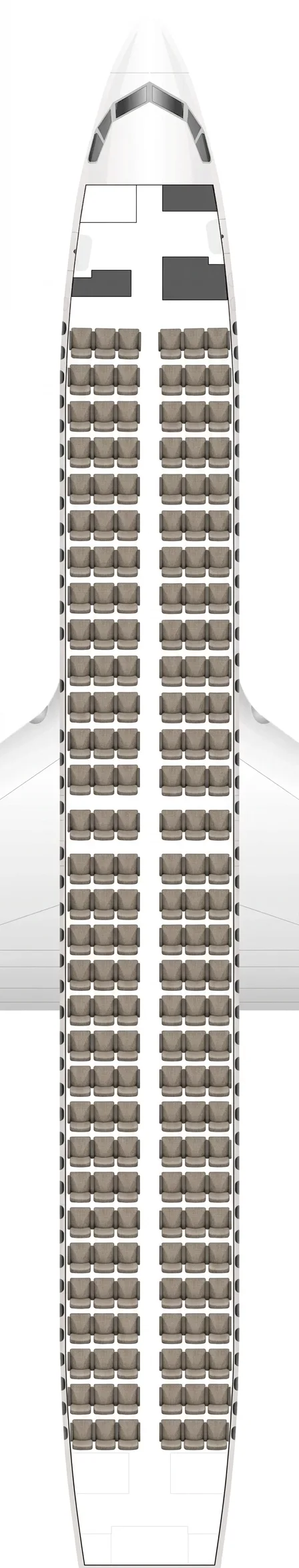 SpiceJet Boeing 737-800 seat map