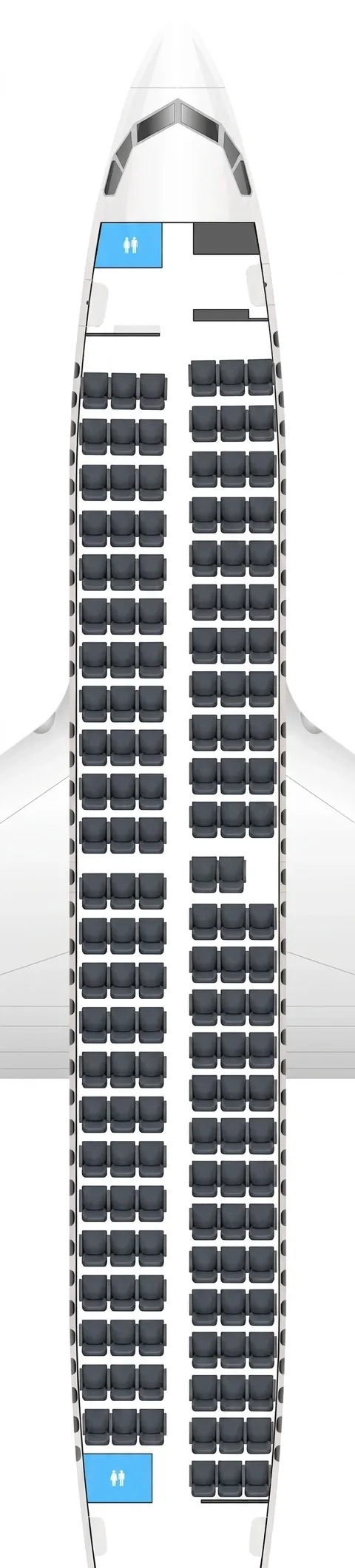 SpiceJet Boeing 737-700 seat map