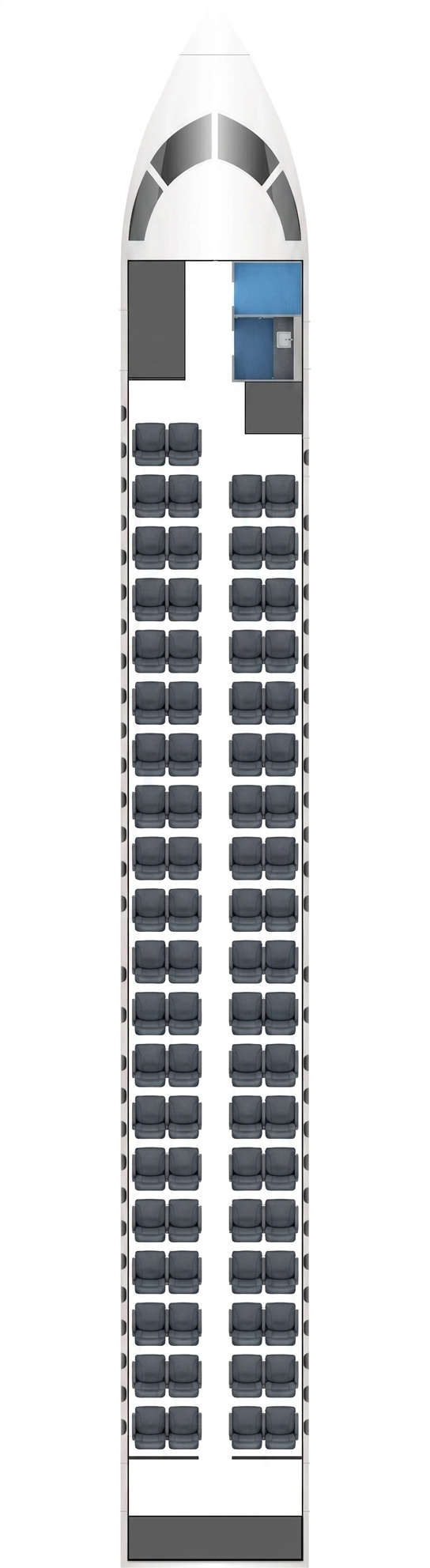 SpiceJet DHC Dash 8-400 seat map