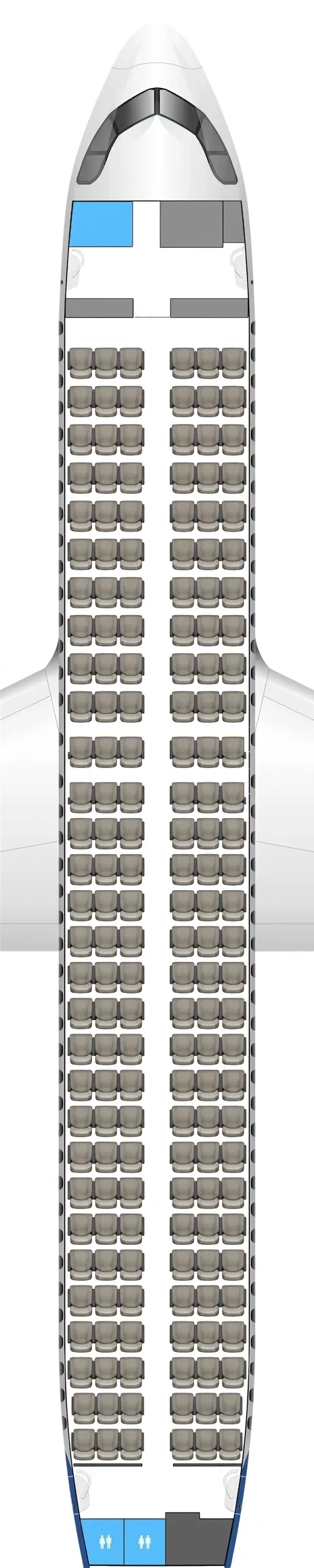 SAS Airbus A320neo seat map