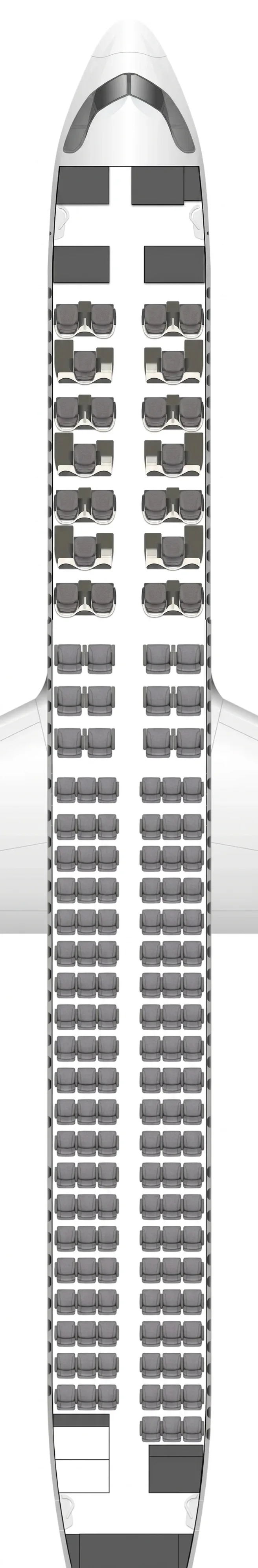 SAS Airbus A321LR seat map