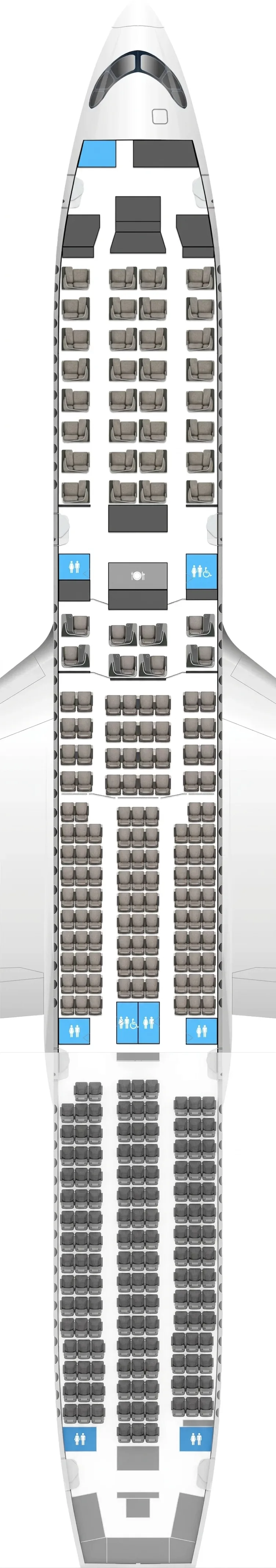 SAS Airbus A350-900 seat map