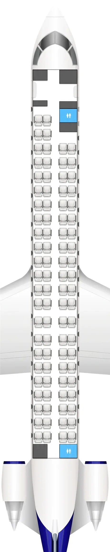 SAS CRJ-900 seat map
