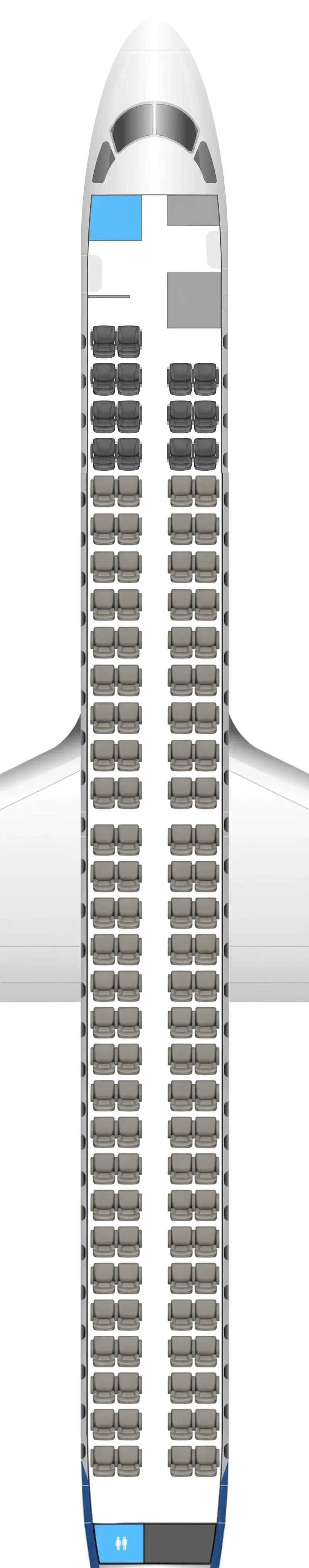 SAS Embraer 195 seat map