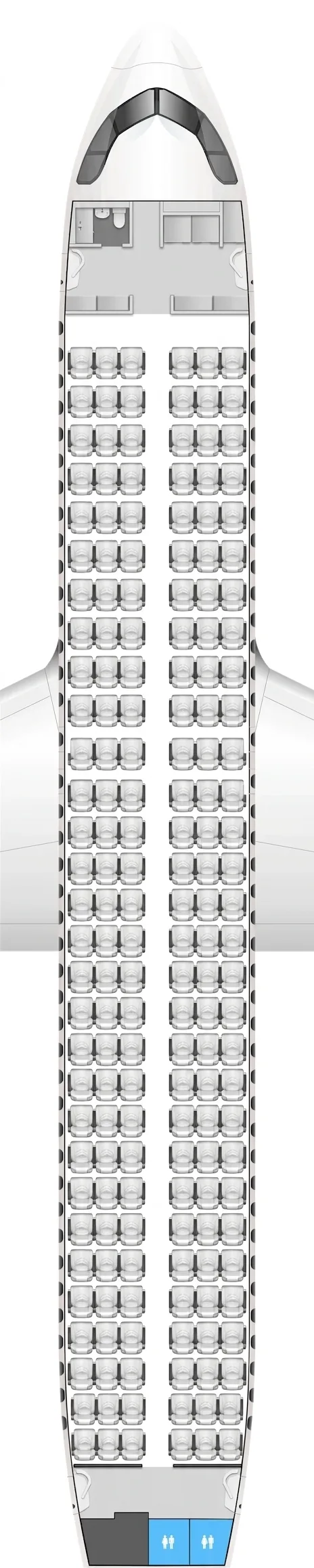 Brussels Airlines Airbus A320neo seat map