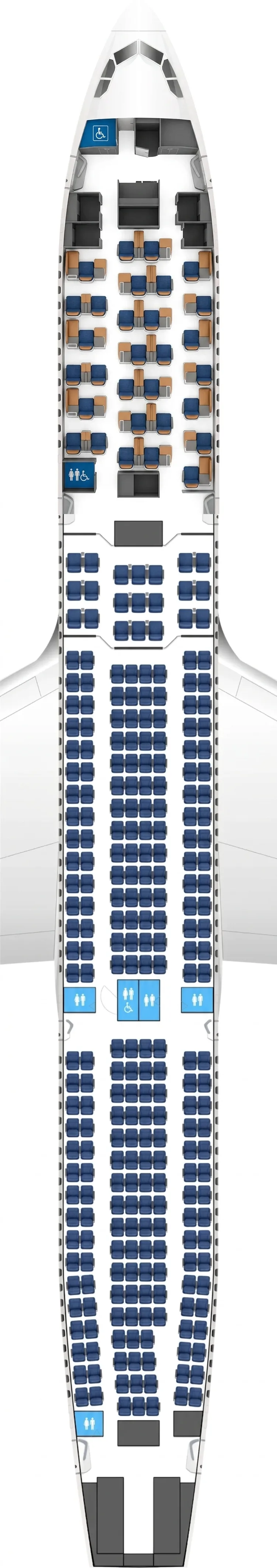 Brussels Airlines Airbus A330-300 seat map