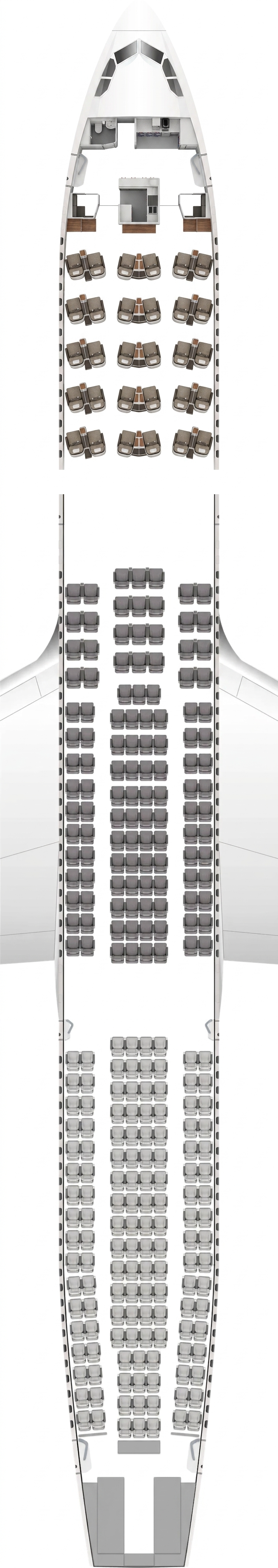 Brussels Airlines Airbus A330-300 seat map