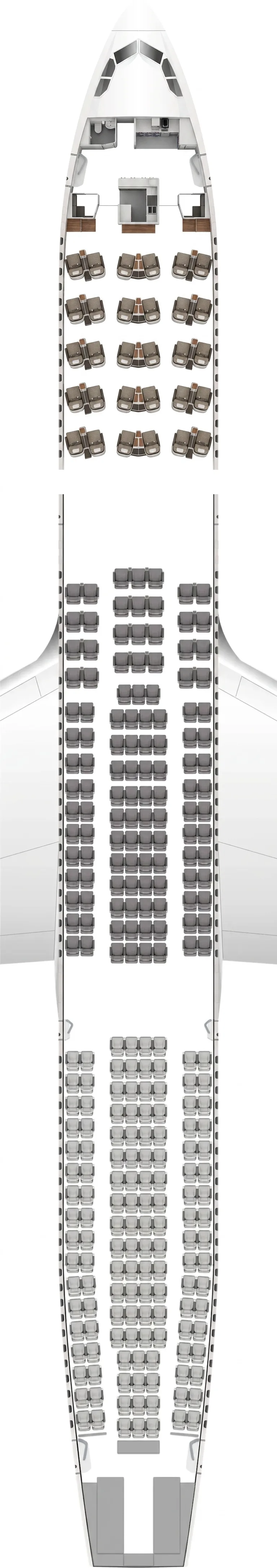 Brussels Airlines Airbus A330-300 seat map