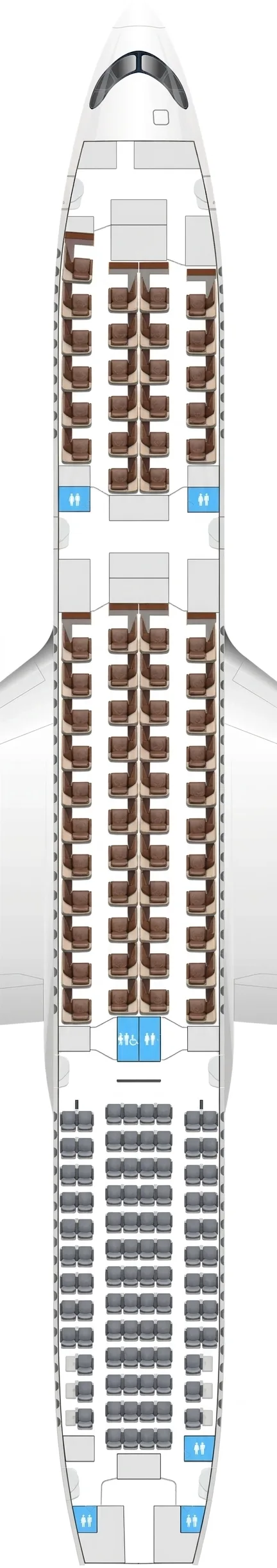 Singapore Airlines Airbus A350-900 seat map