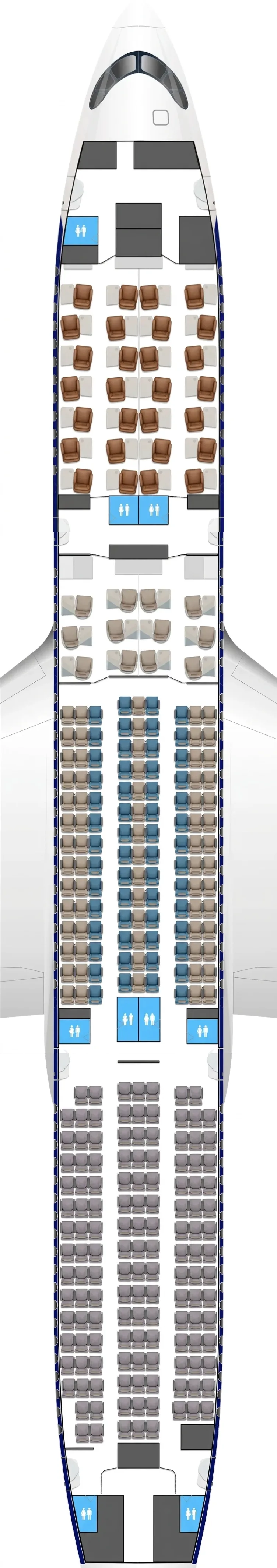 Singapore Airlines Airbus A350-900 seat map
