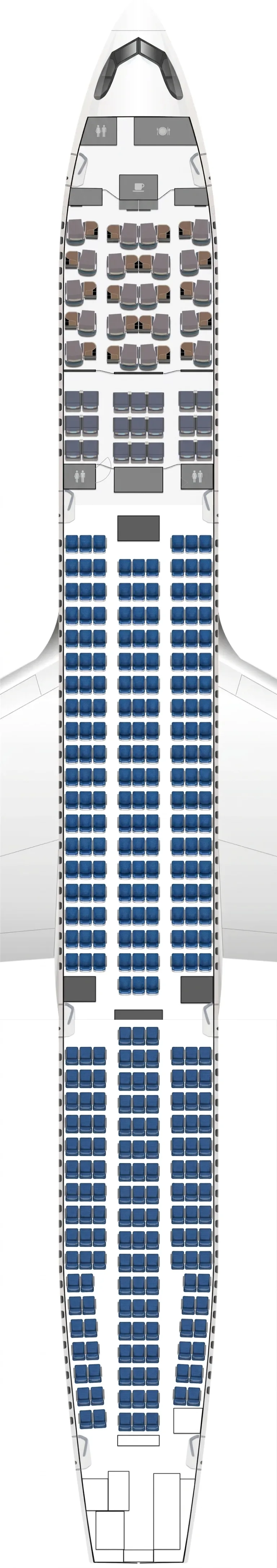 Corsair International Airbus A330-900 seat map