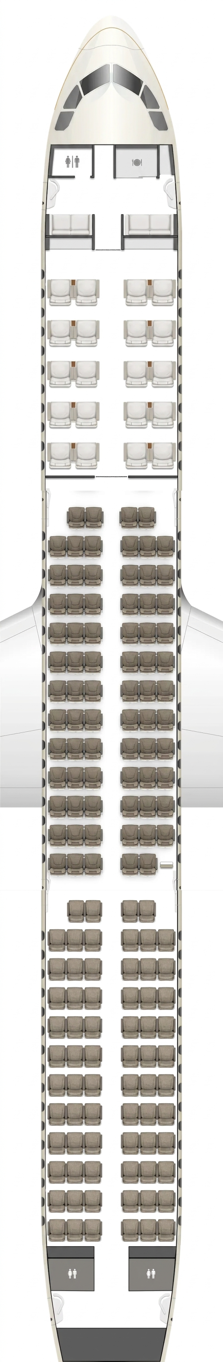 Saudia Airbus A321 seat map