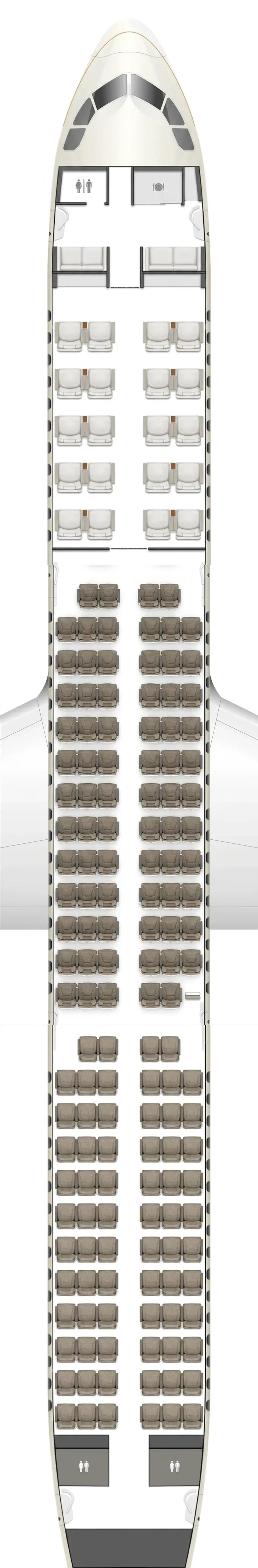 Saudia Airbus A321 seat map