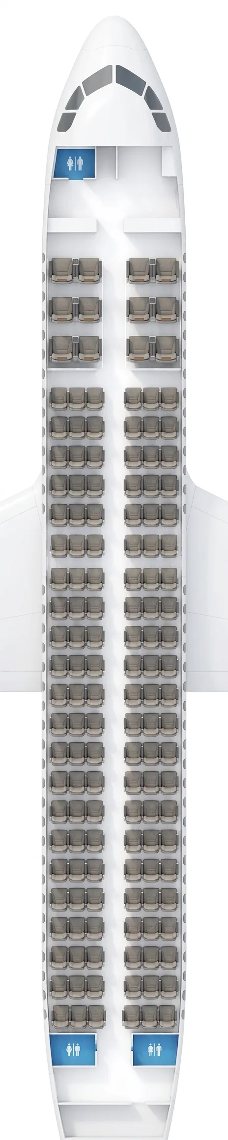Saudia Airbus A320 seat map