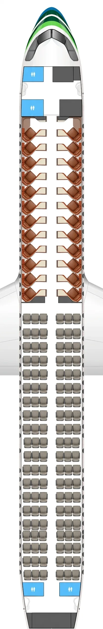 Saudia Airbus A321XLR seat map