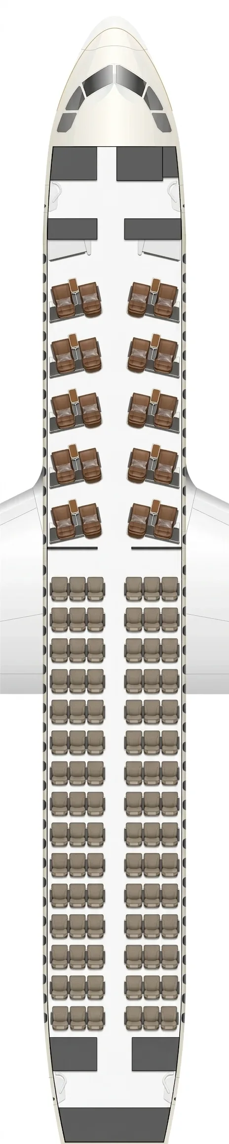Saudia Airbus A320 seat map