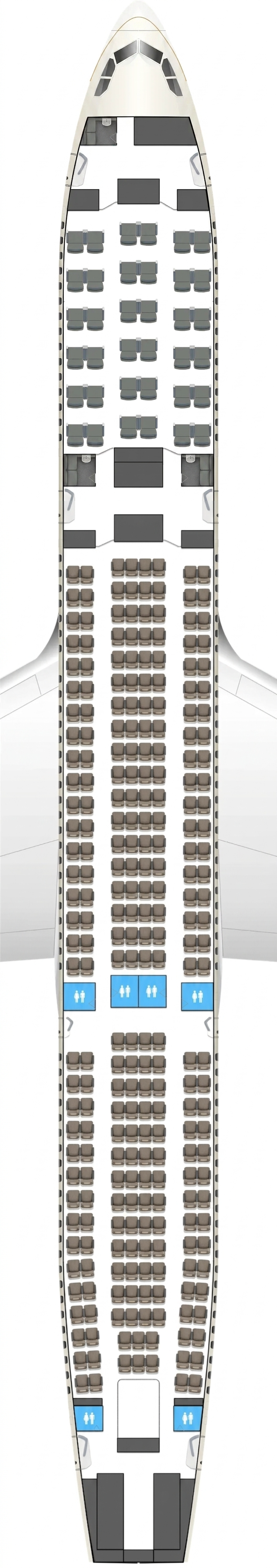 Saudia Airbus A330-300 seat map