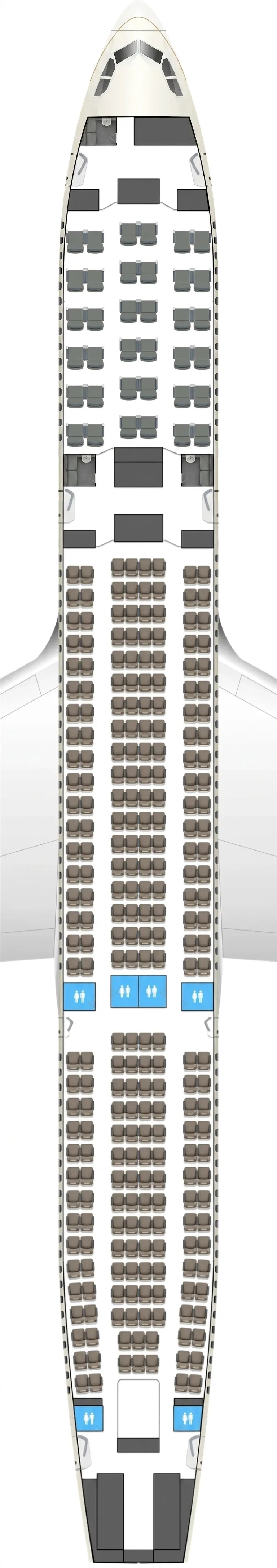 Saudia Airbus A330-300 seat map