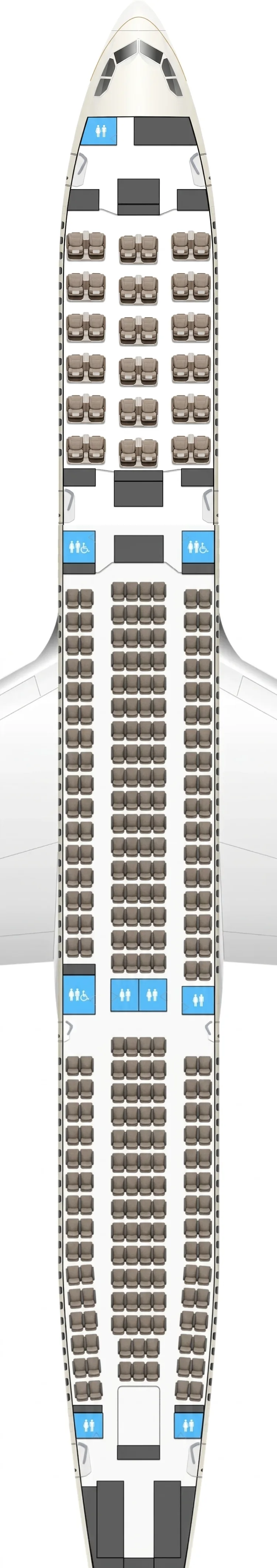 Saudia Airbus A330-300 seat map