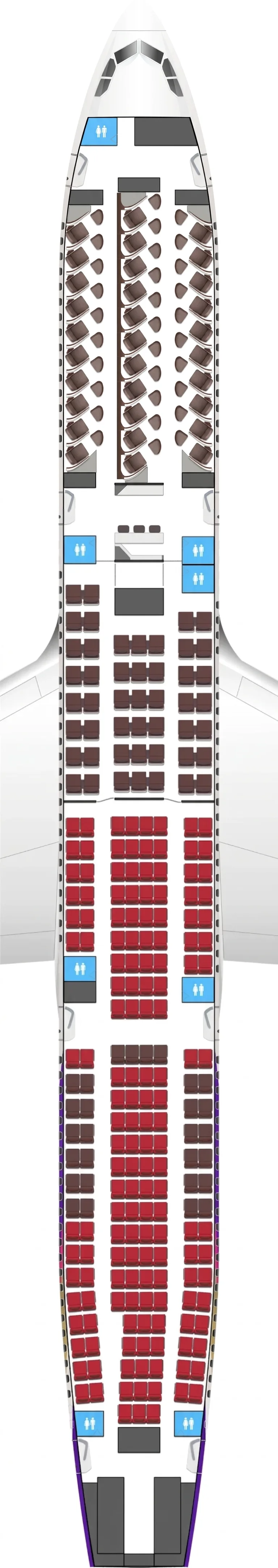 Thai Airways Airbus A330-300 seat map