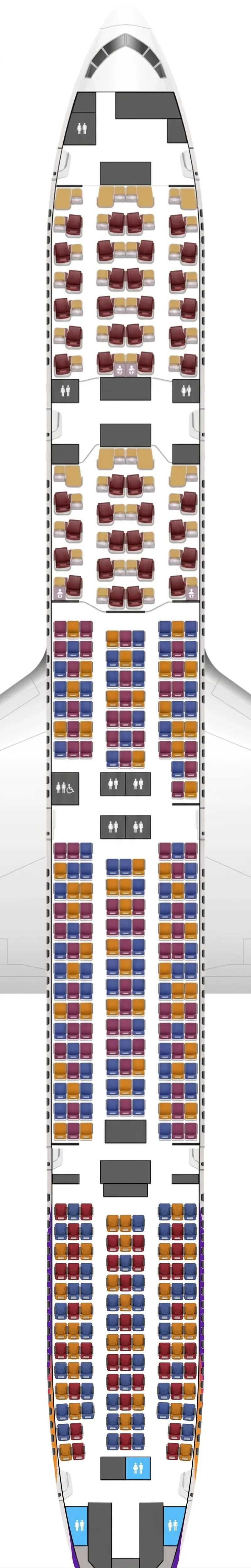 Thai Airways Boeing 777-300ER seat map