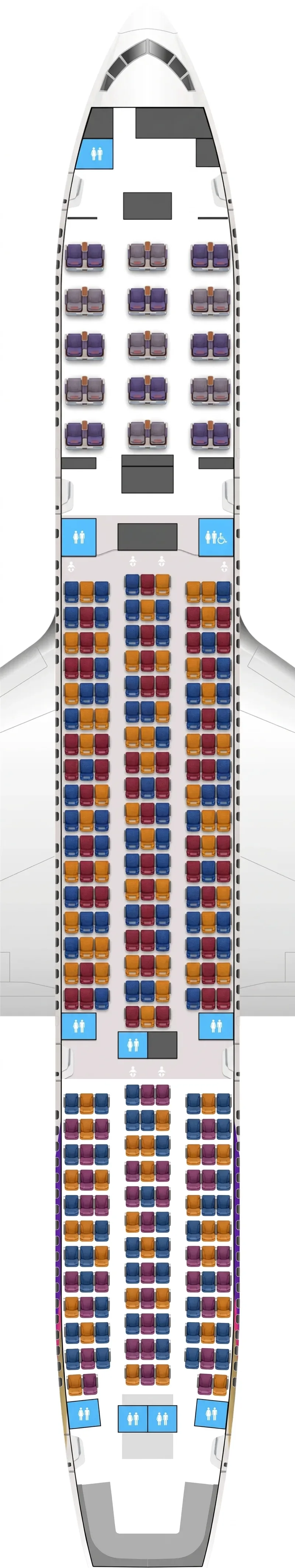 Thai Airways Boeing 777-200ER seat map
