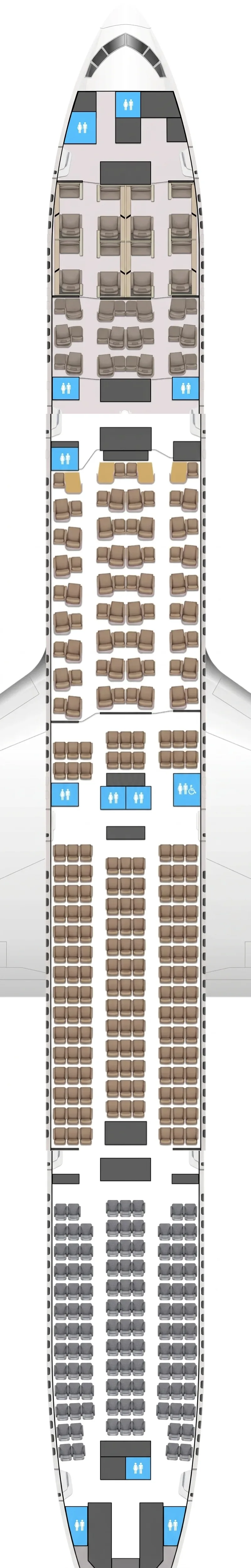 Thai Airways Boeing 777-300ER seat map