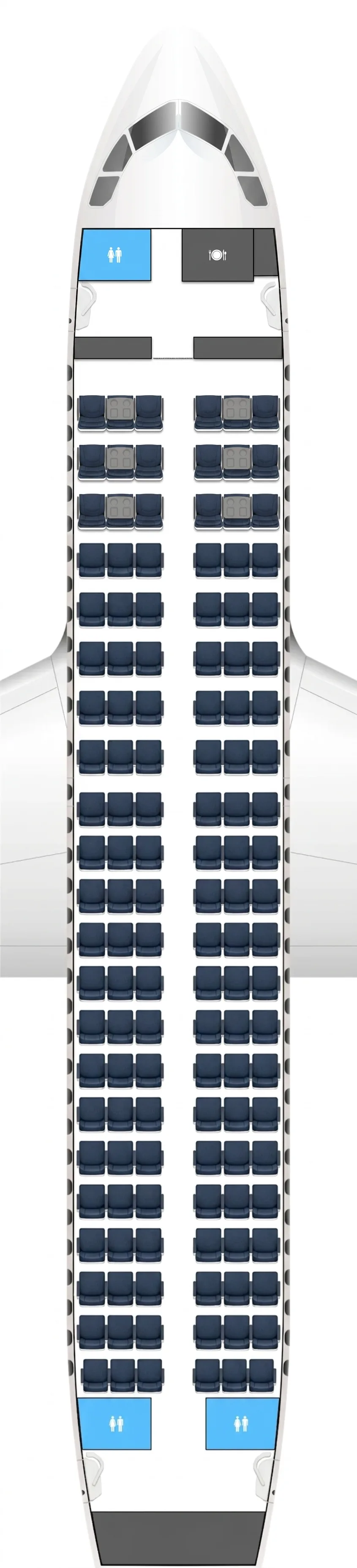 Turkish Airlines Airbus A319 seat map