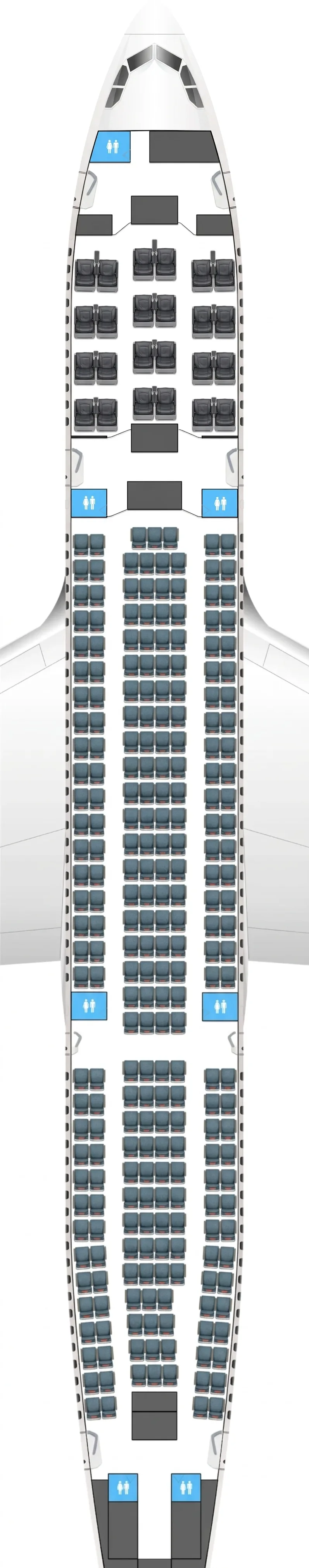 Turkish Airlines Airbus A330-200 seat map