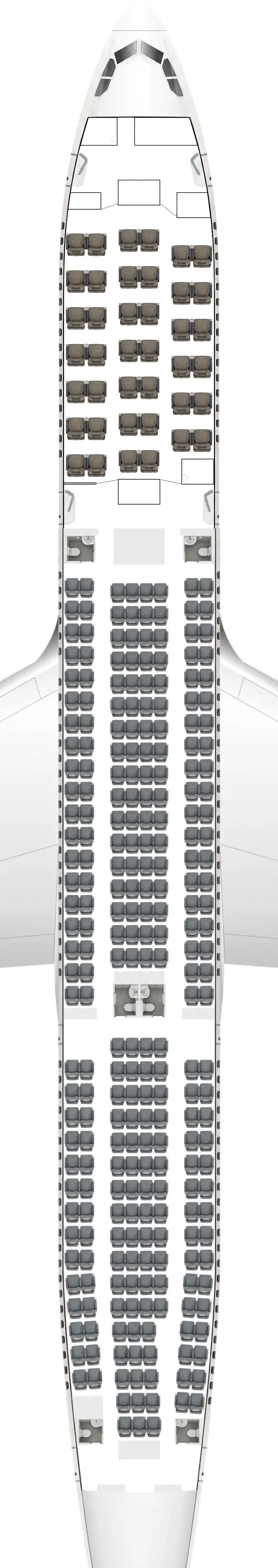 Turkish Airlines Airbus A330-300 seat map