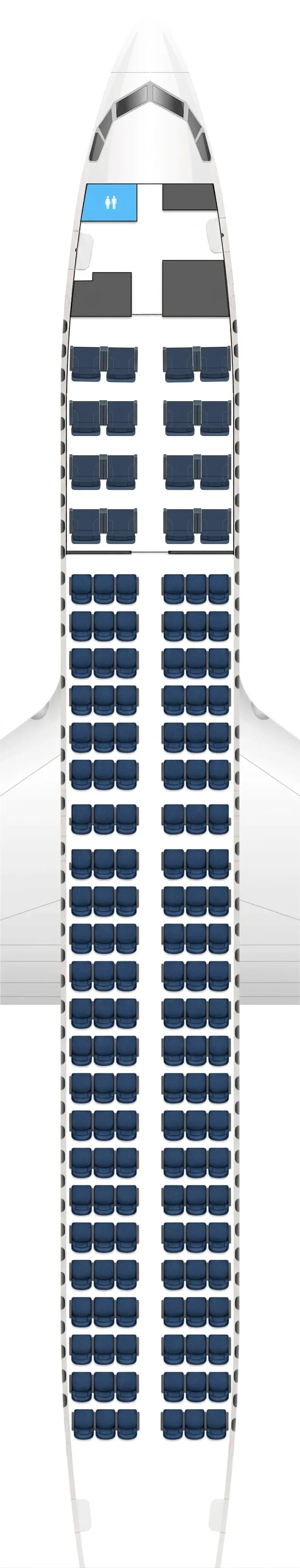 Turkish Airlines Boeing 737-800 seat map